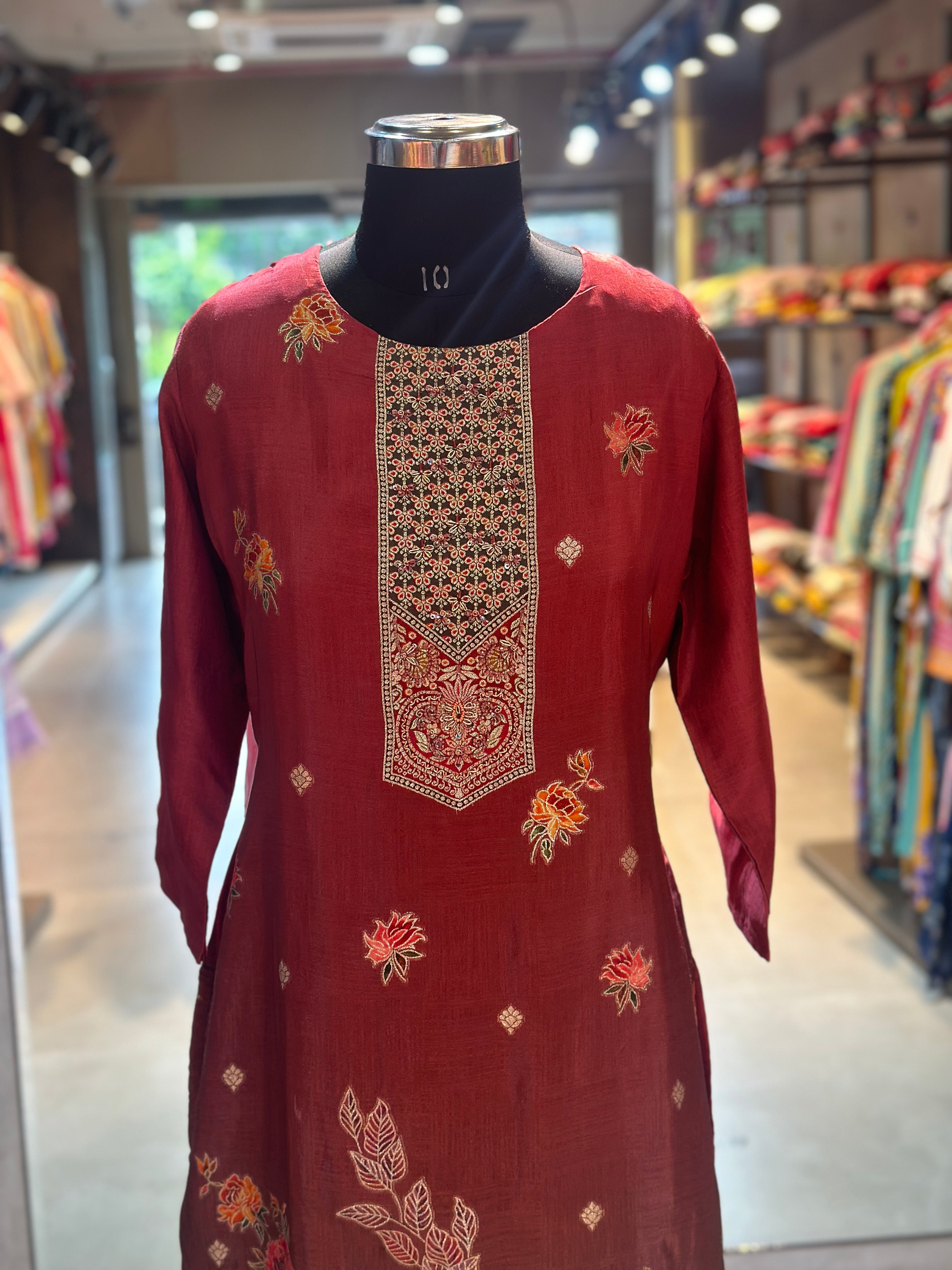 BANARASI STRAIGHT SUIT SET