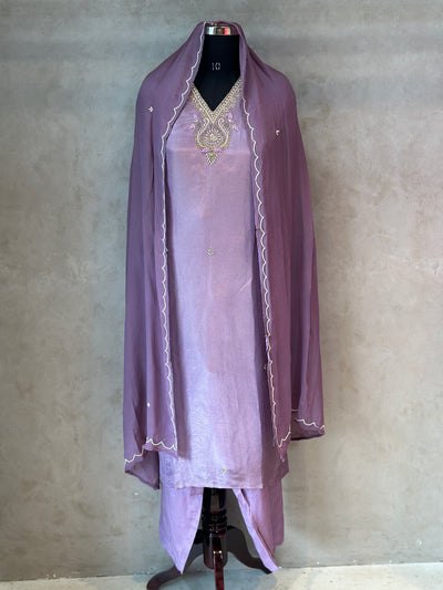 PURE ZARI TISSUE HANDWORK SUIT SET
