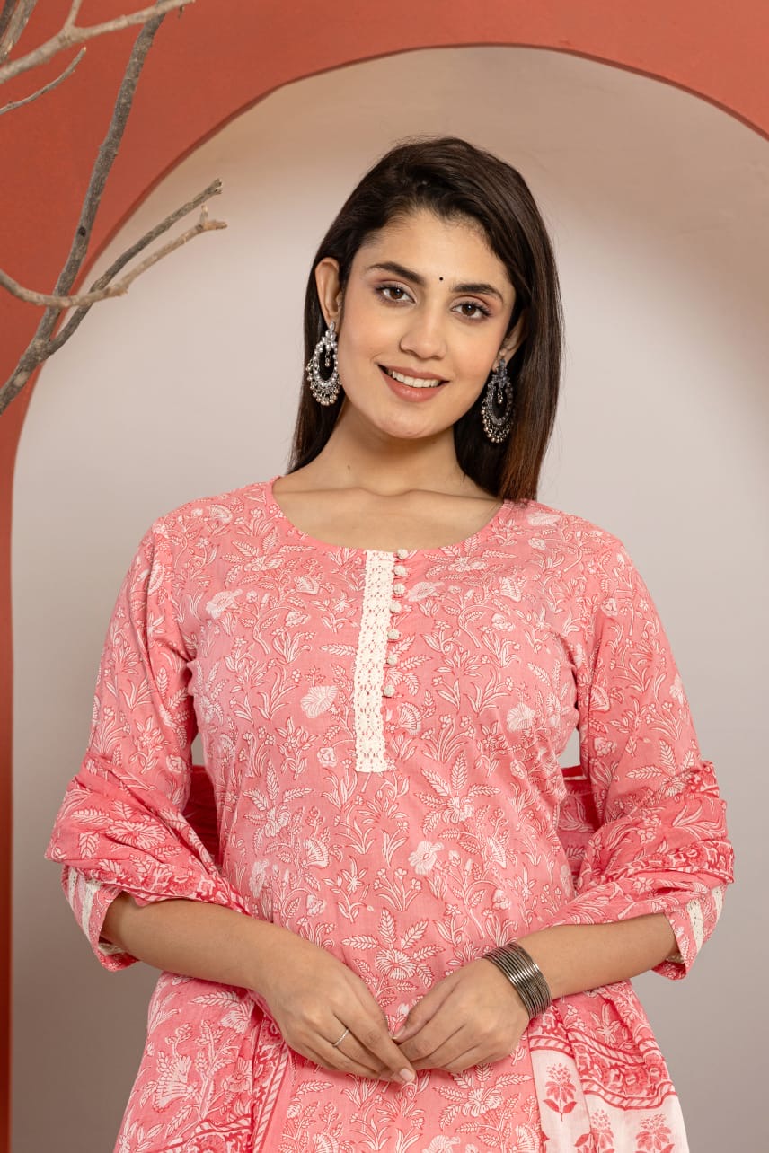 PURE COTTON STRAIGHT SUIT SET