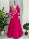 ✨ Graceful Handwork Anarkali Gown & Dupatta Ensemble ✨