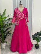 ✨ Graceful Handwork Anarkali Gown & Dupatta Ensemble ✨