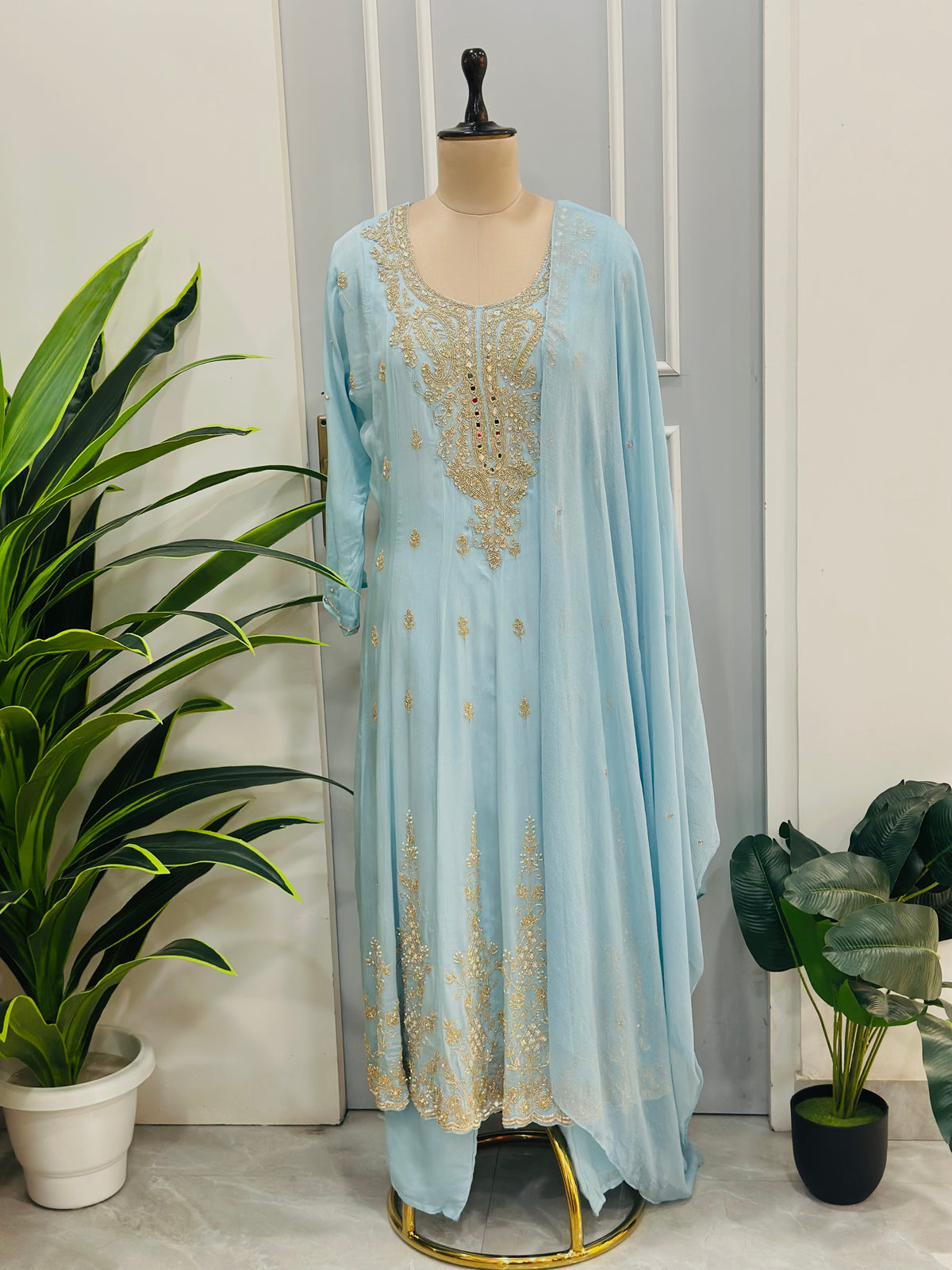 Beautiful Handwork Anarkali Set