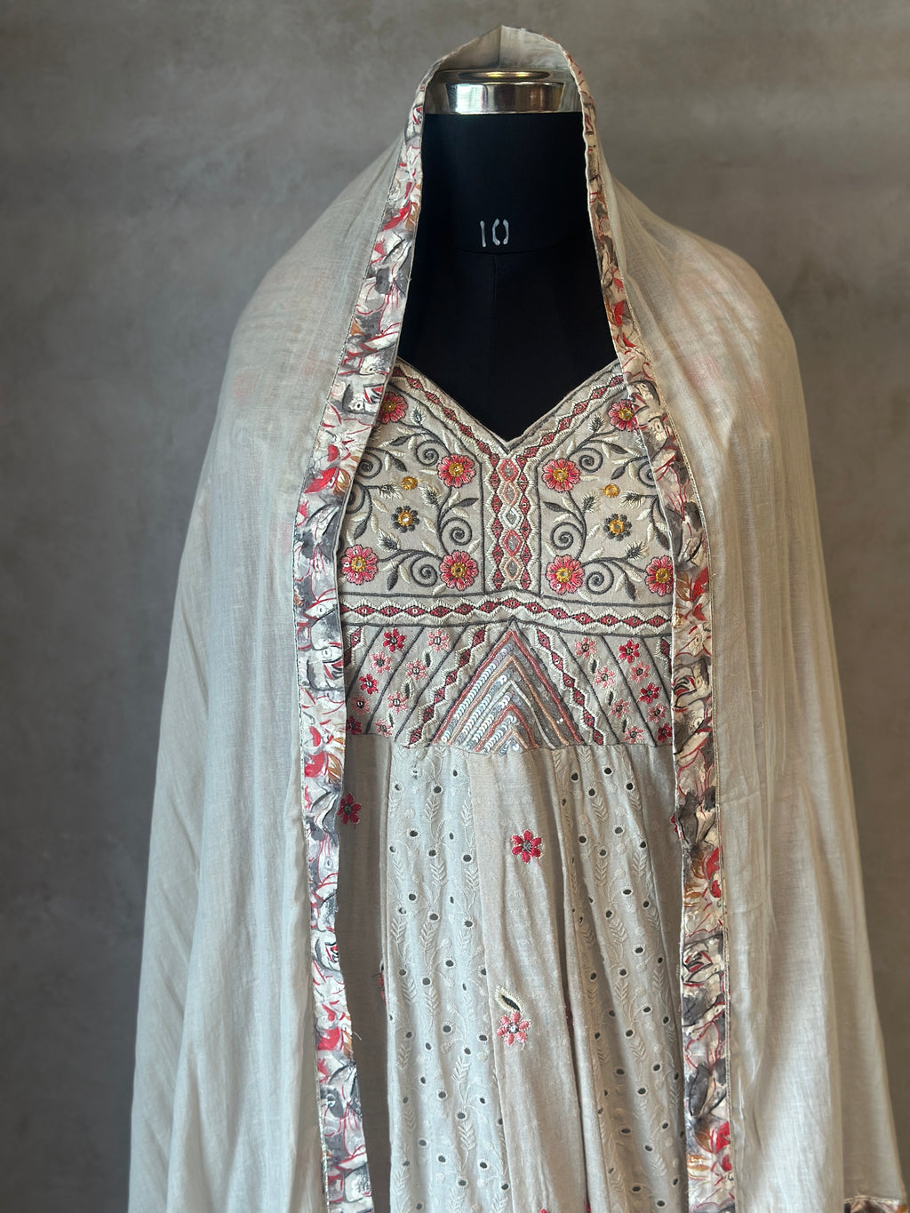 BEAUTIFUL ANARKALI SUIT WITH HANDWORK