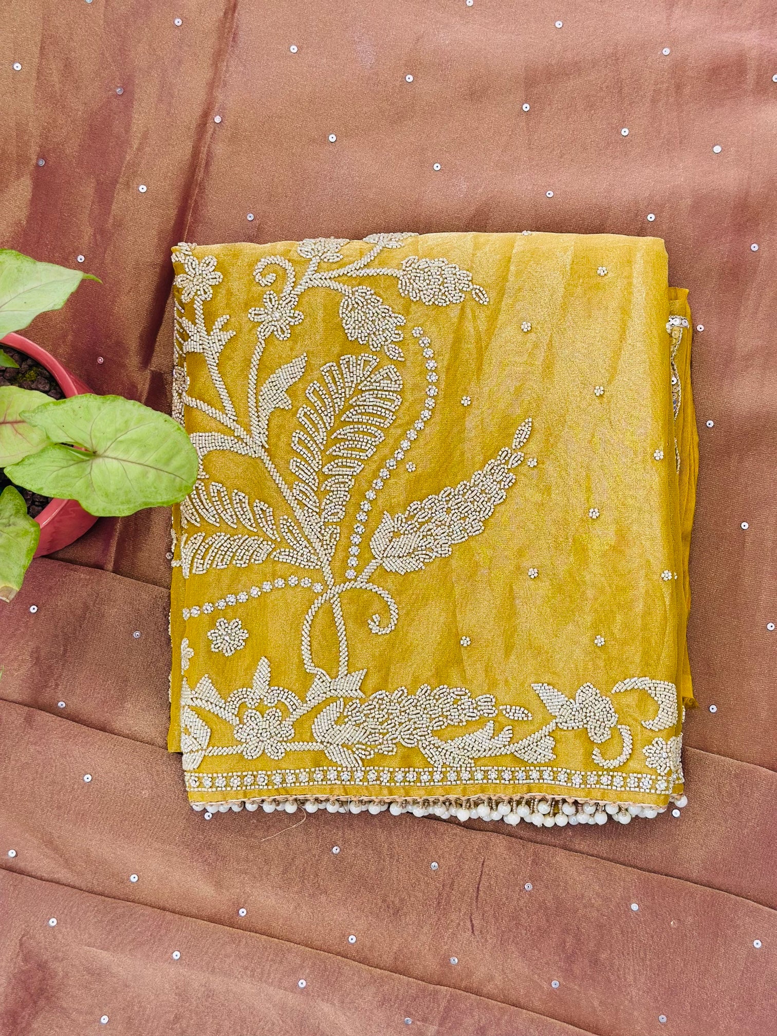 Ethnic Elegance Handwork Suit (Unstitched)