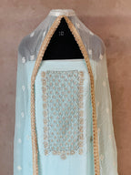 PURE ORGANZA HANDWORK SUIT SET