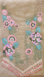 Designer Floral Threadwork Dress Material