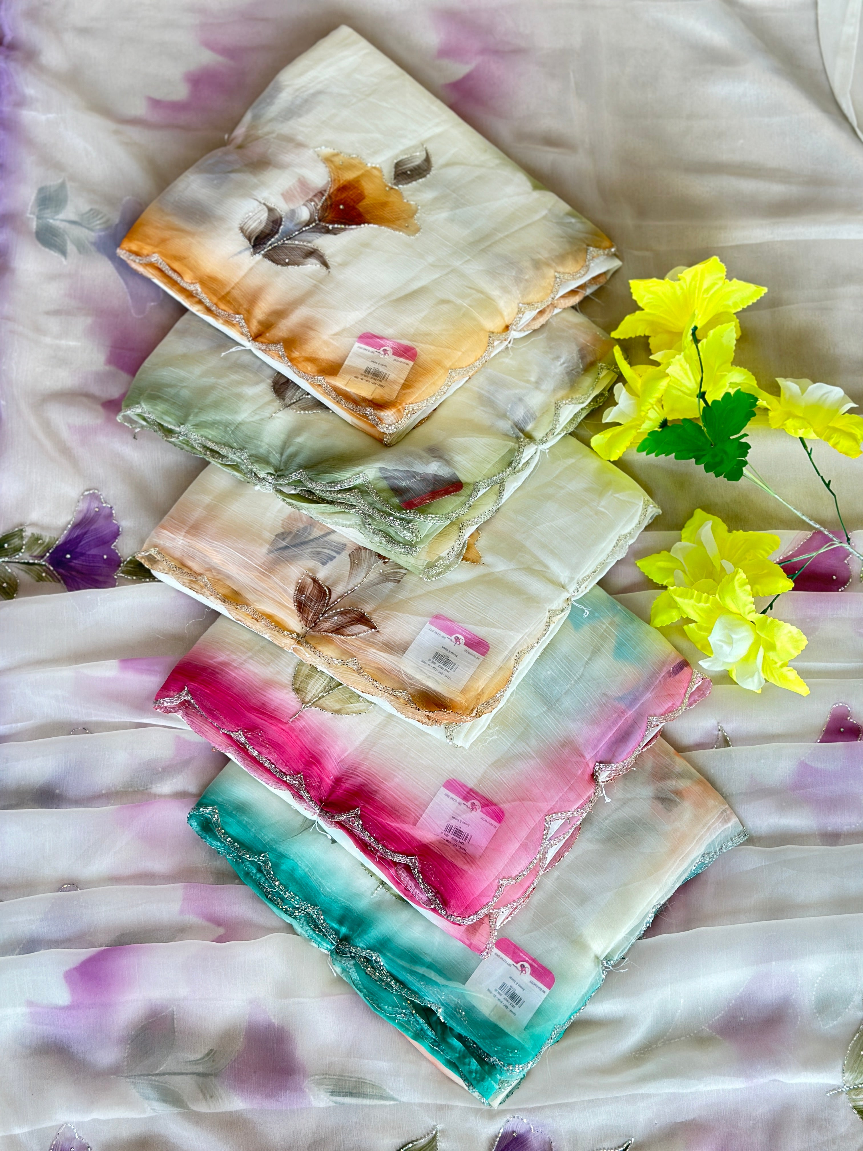 TULIP HANDWORK SAREE