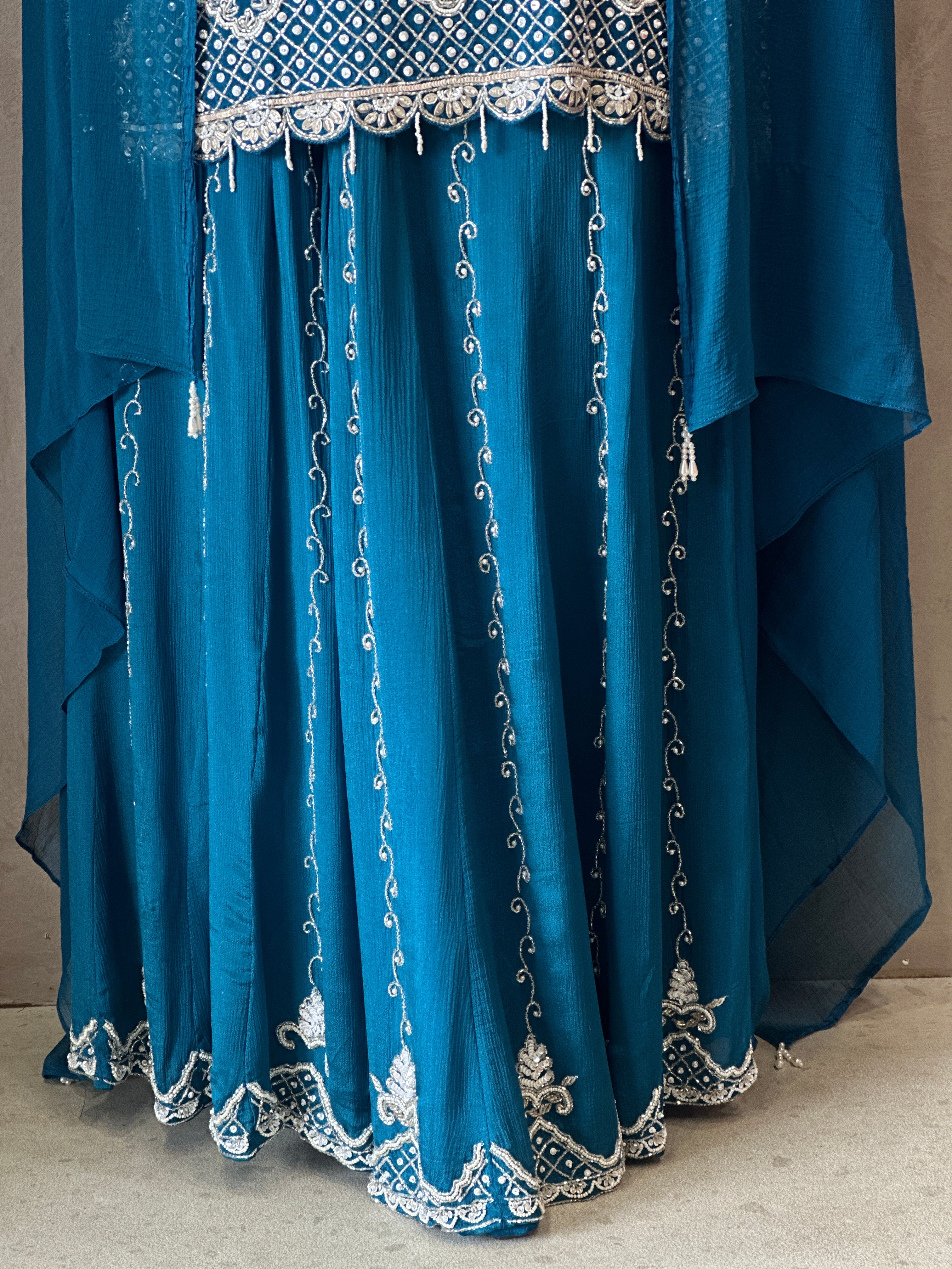 BEAUTIFUL HANDWORK SHARARA SET