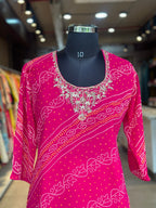 ZARDOSI HANDWORK BHANDEJ SUIT SET