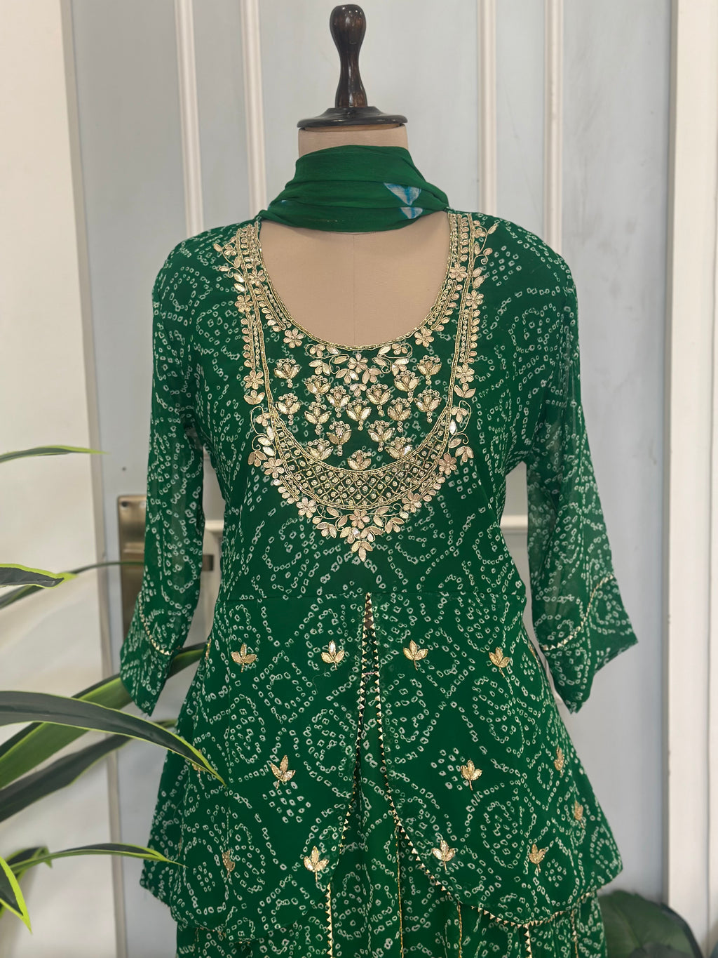 Bhandhej Handwork Peplum Skirt Set
