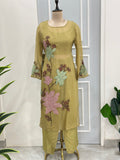 Premium Handwork Kurta Set In Pure Organza