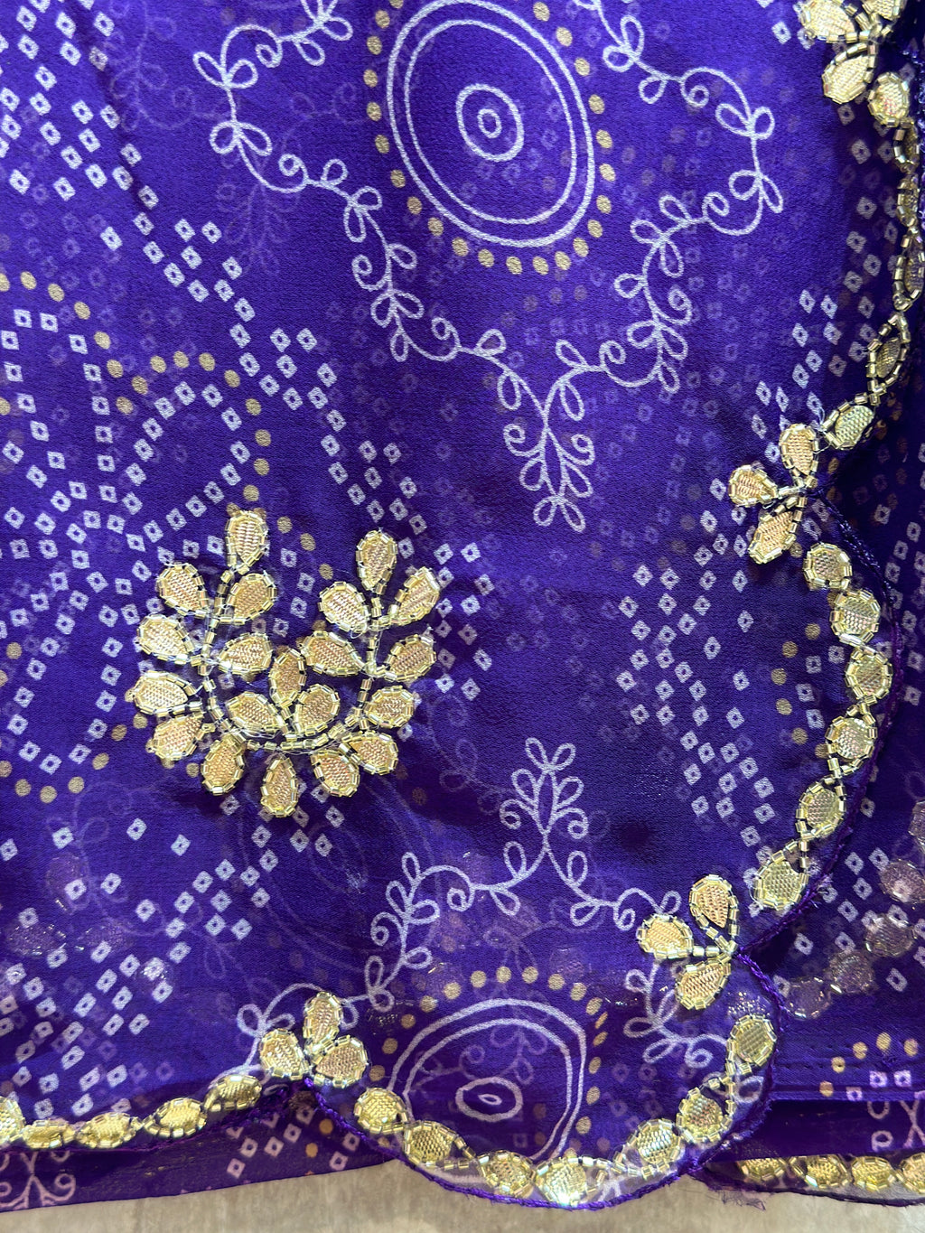 OMBRE BHANDEJ HANDWORK SAREES