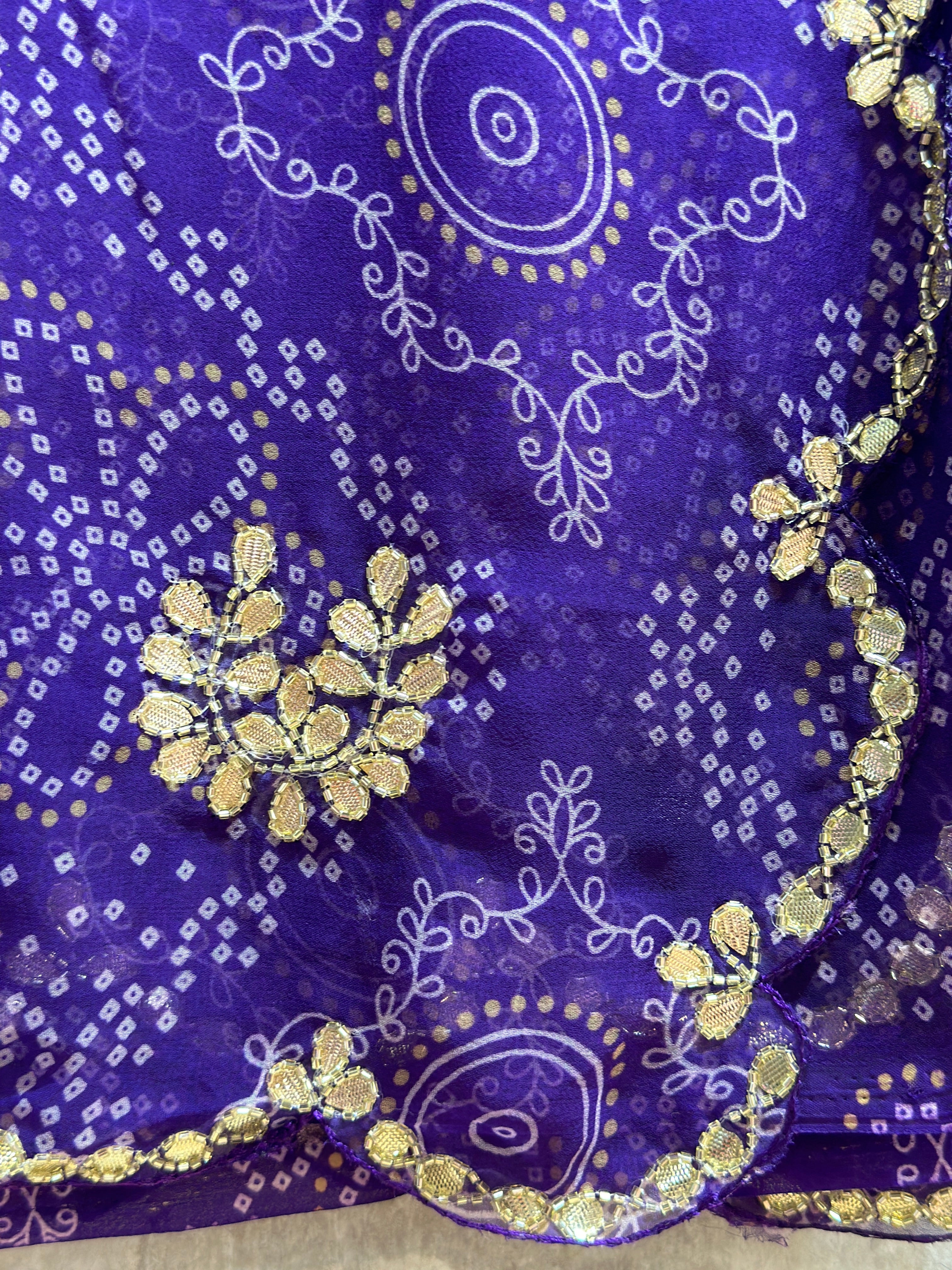 OMBRE BHANDEJ HANDWORK SAREES