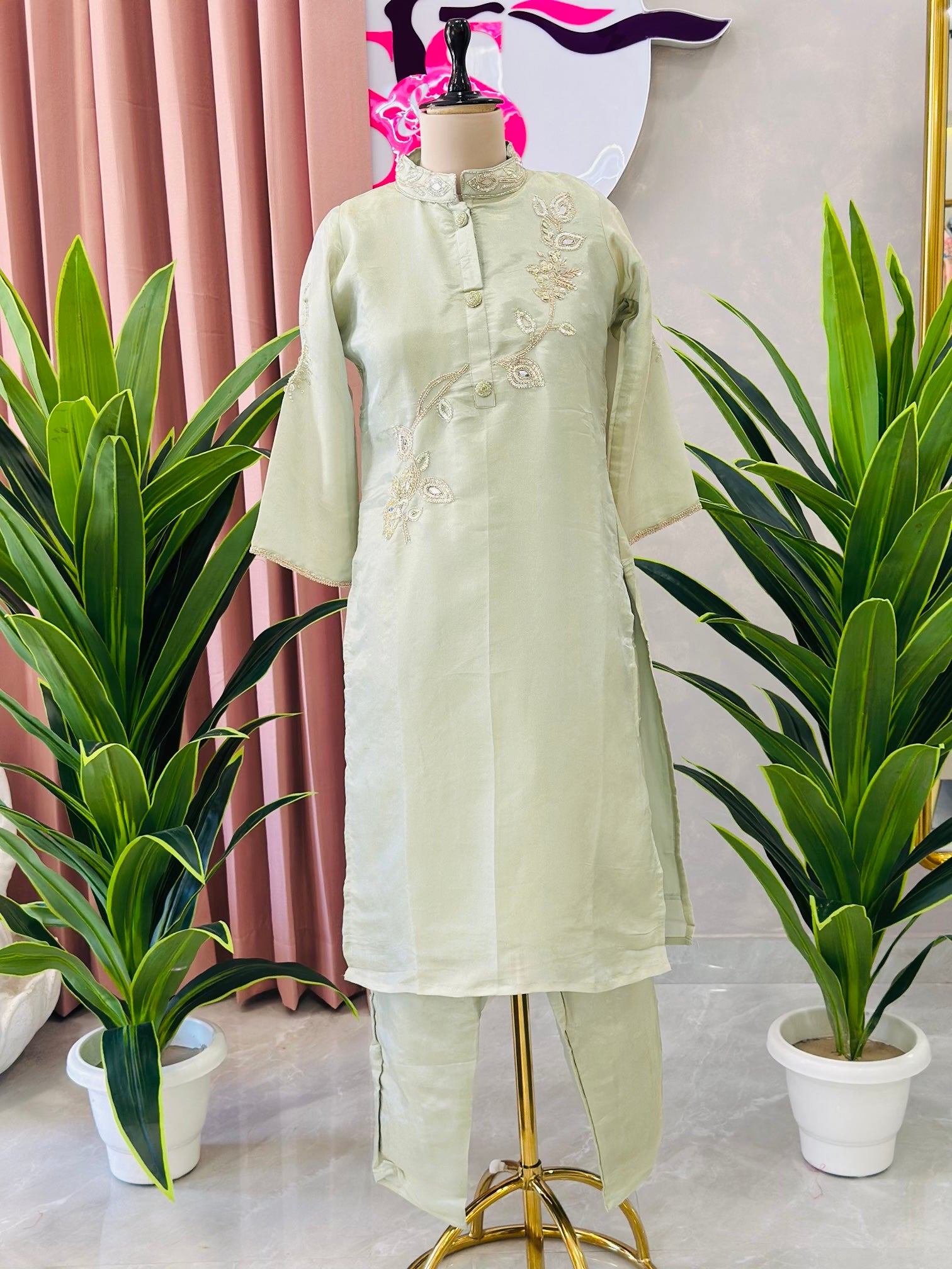 Classic Handwork Kurta Pant Co-ord Set