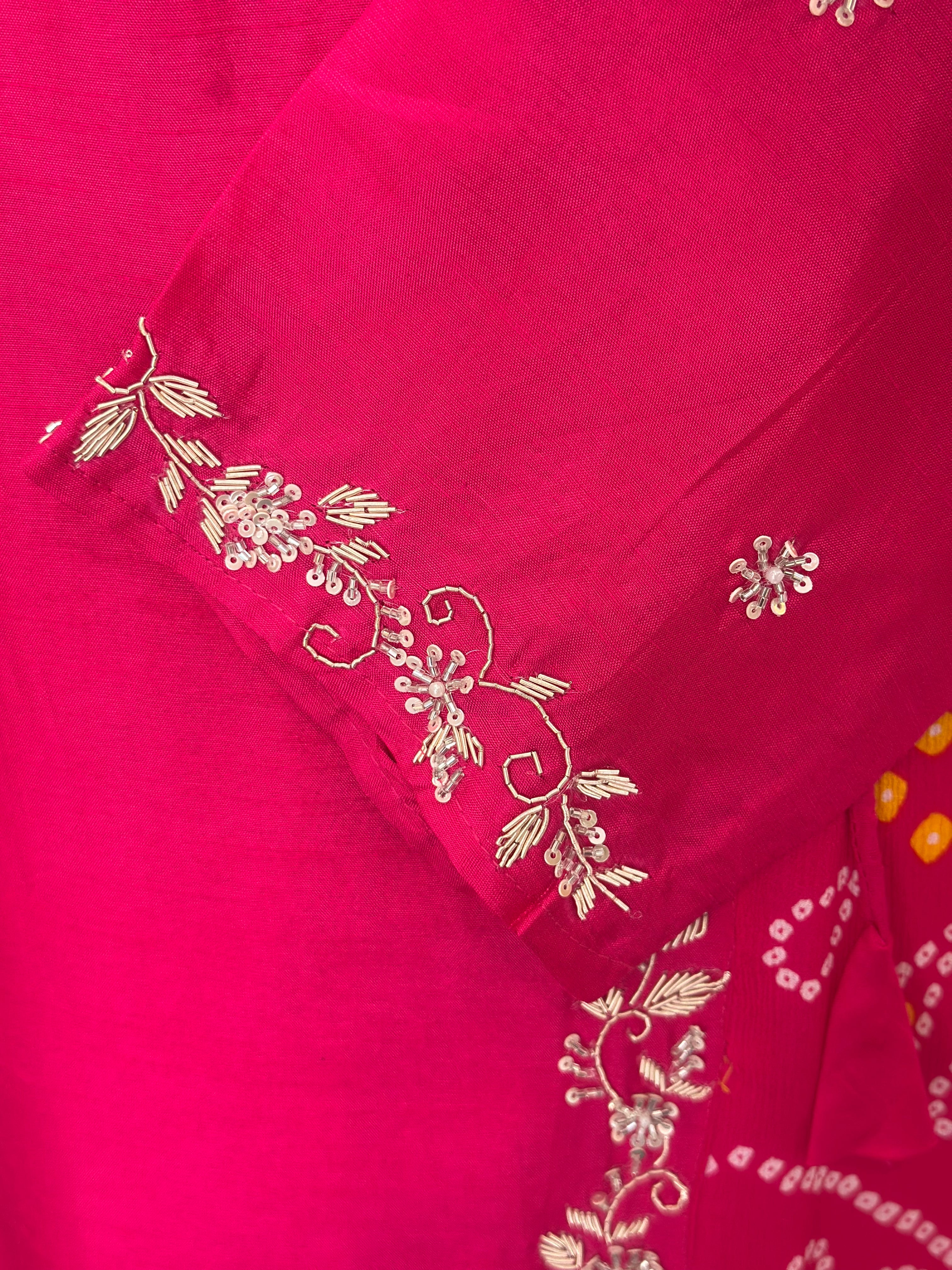 Traditional Bandhani Angrakha Kurta Set with Dupatta ✨