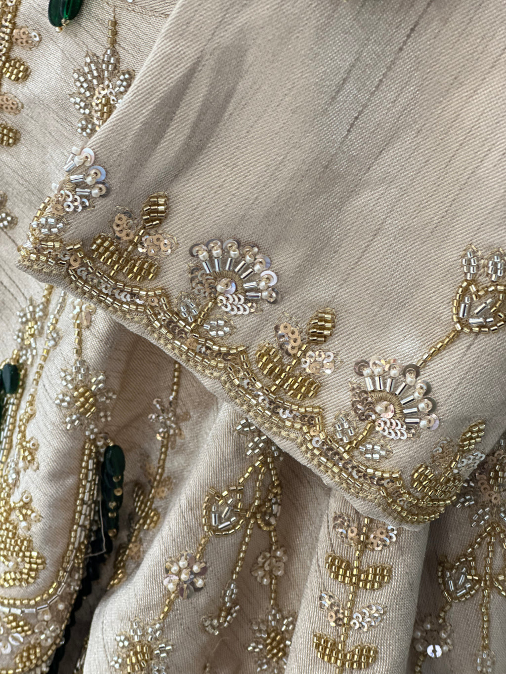 Elegant Layered Lehenga with Rich Traditional Handwork