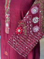 HAND EMBROIDERED STRAIGHT SUIT SET