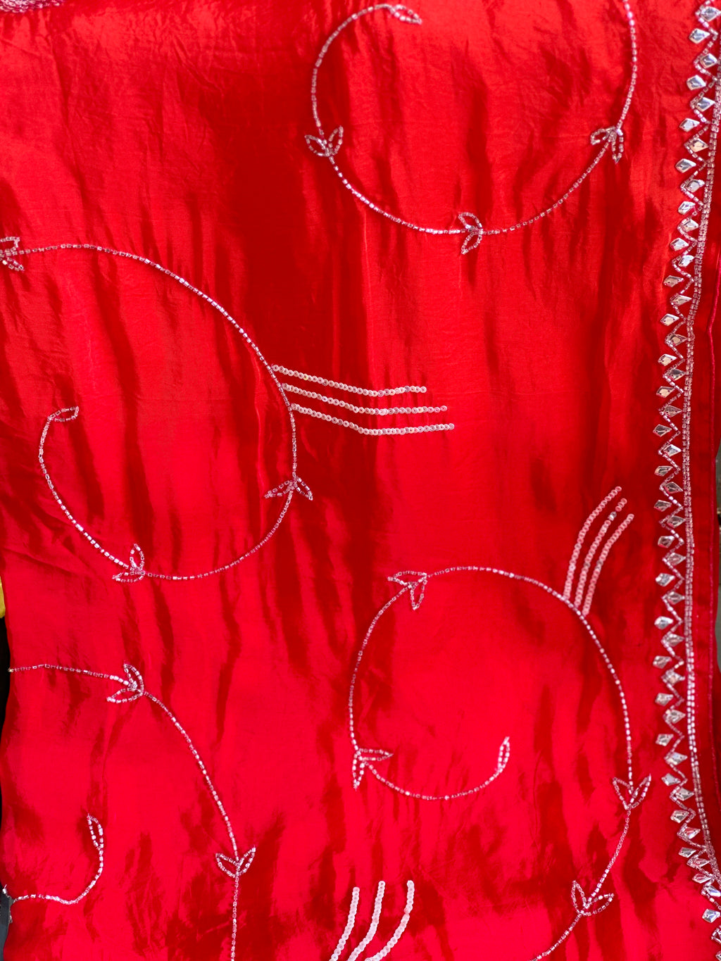 PREMIUM OMBRE JAAL HANDWORK SAREE