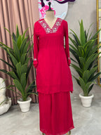 Orignal Mirror Work A-line Kurta Set