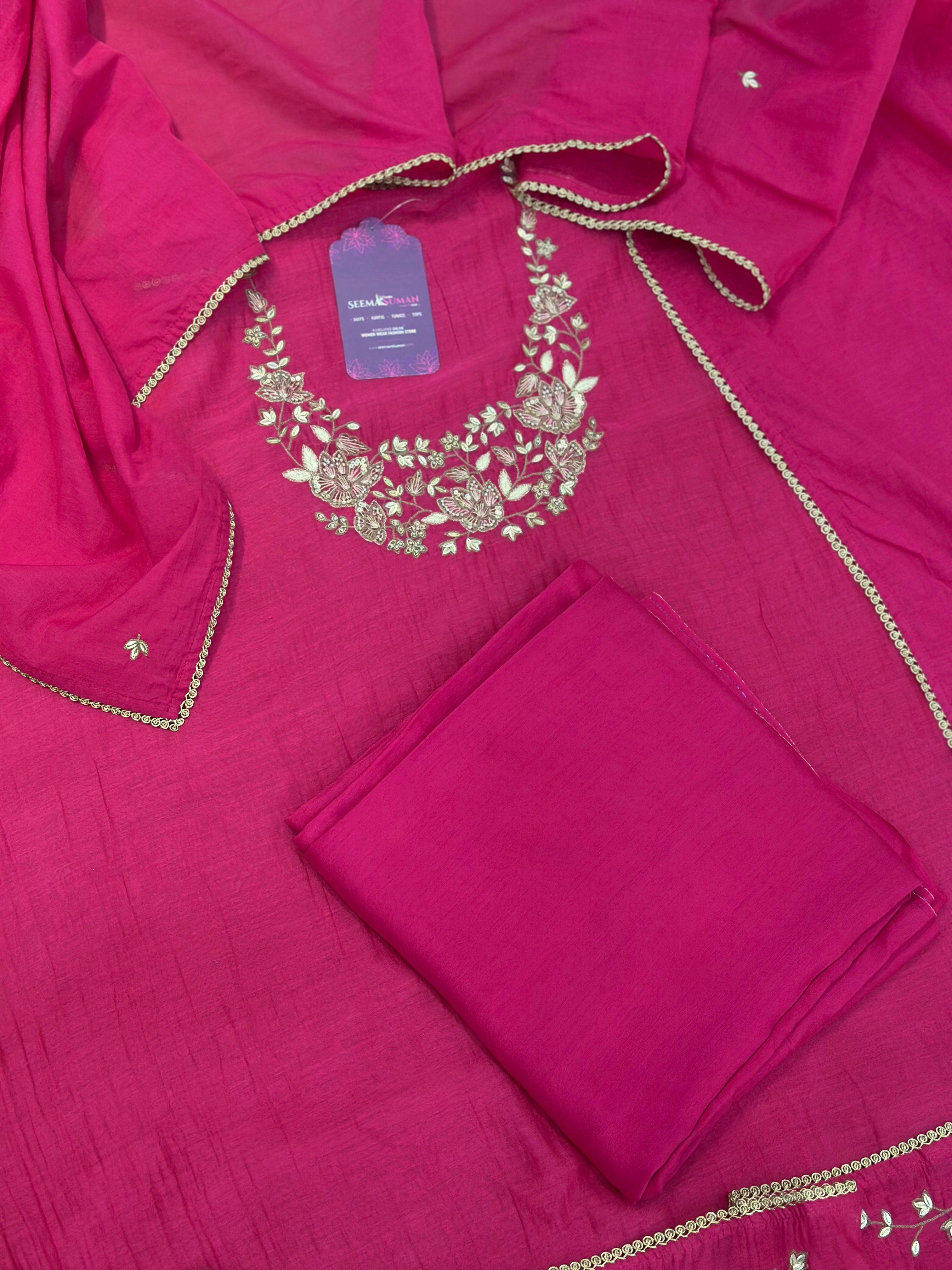 Graceful Festive Unstitched Suit