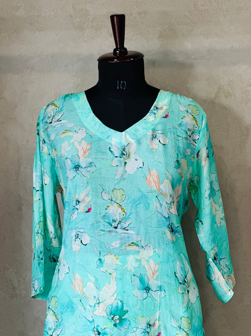 Modern Flora Kurta Set