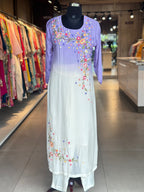 EMBROIDERED PURE CHINON SUIT SET