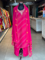 ZARDOSI HANDWORK BHANDEJ SUIT SET