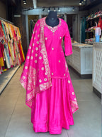 BEAUTIFUL ZARDOSI HANDWORK SKIRT SET