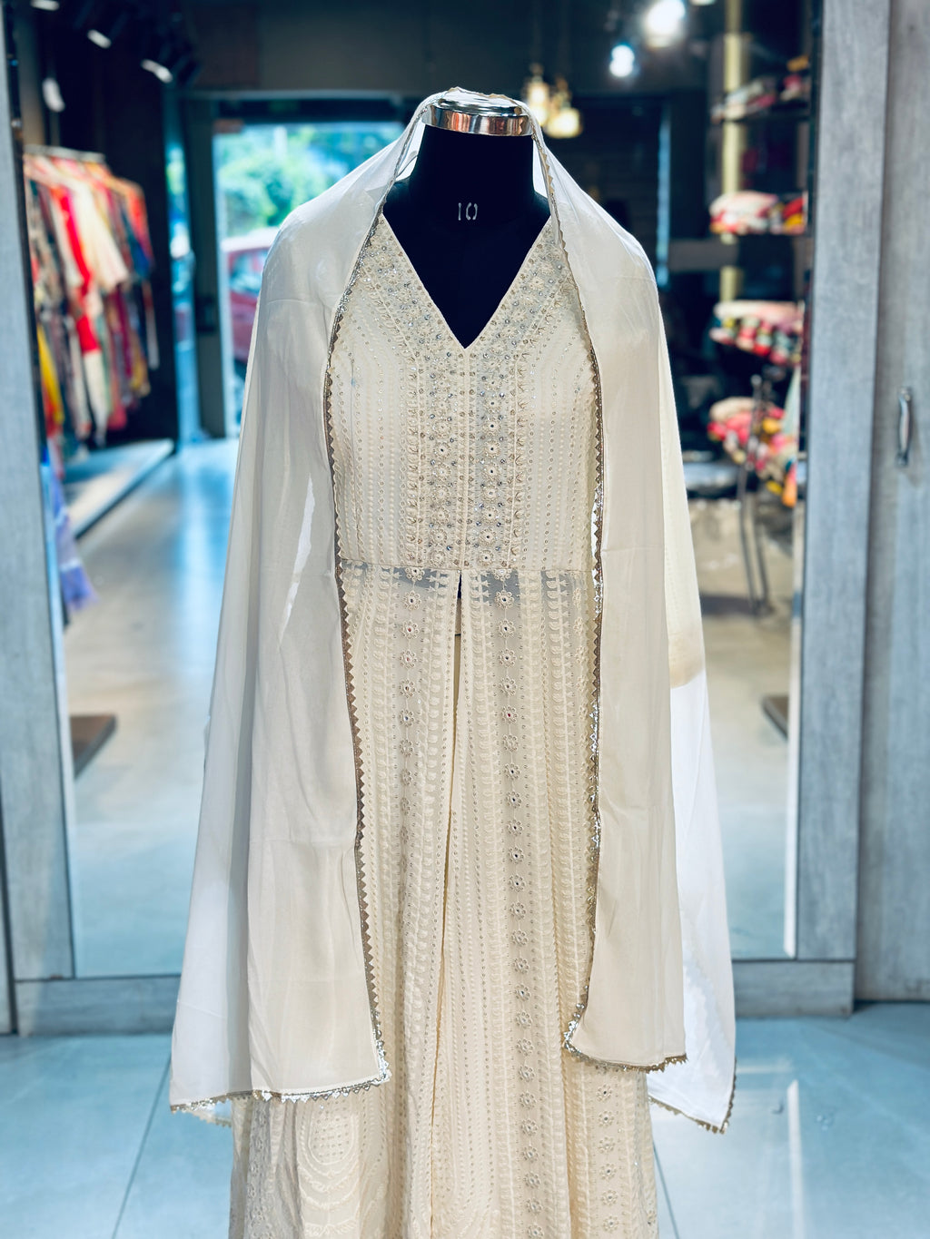 WESTERN FUSION HEAVY WORK ANARKALI SET