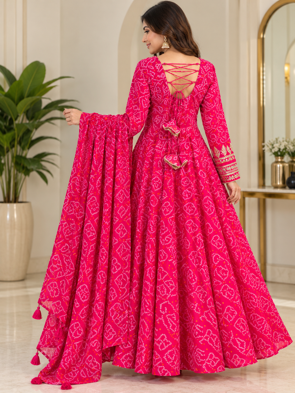 ✨Royal Flare Bandhani Anarkali Set ✨