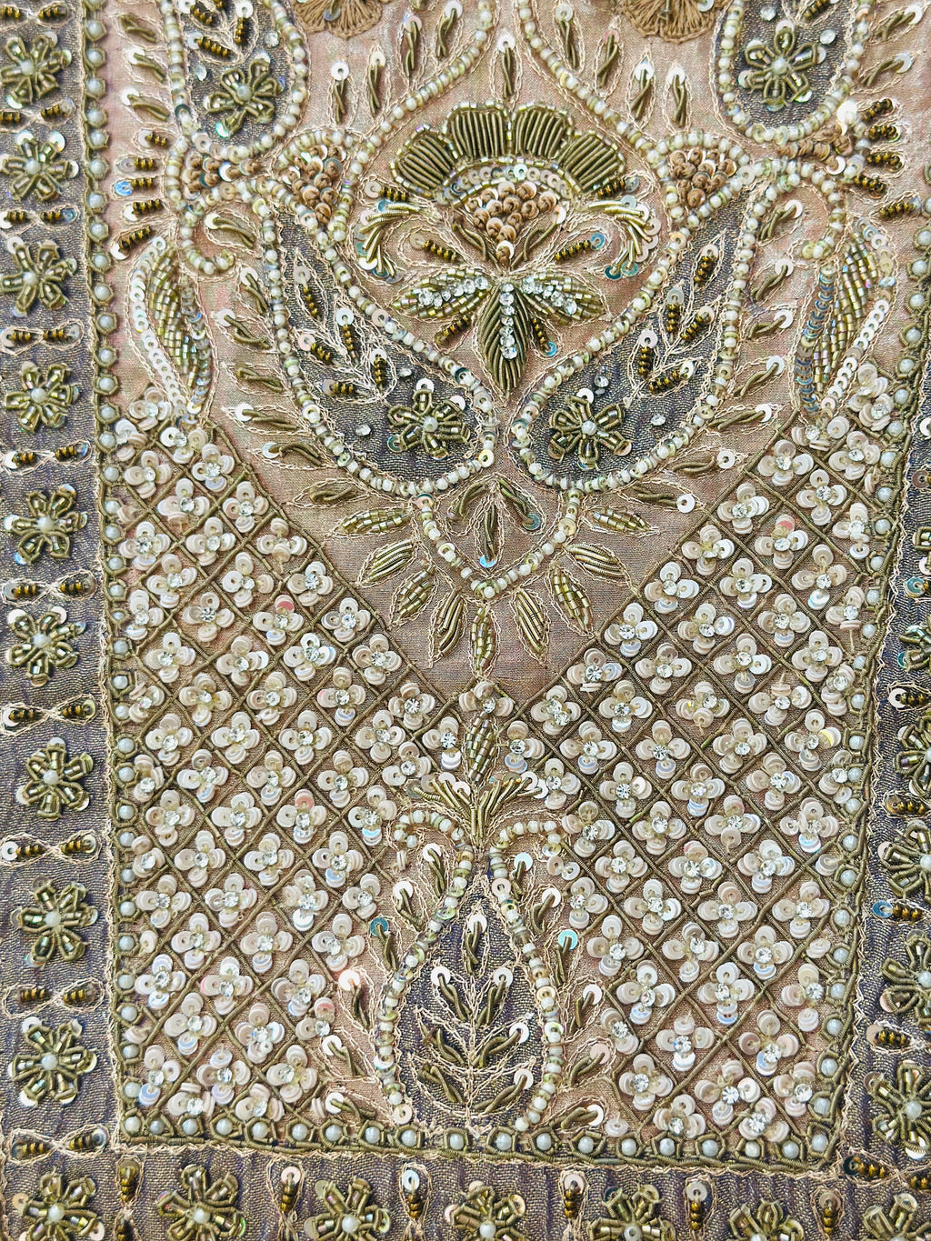 Premium Pure Zari Tissue Suit – Detailed with Handwork