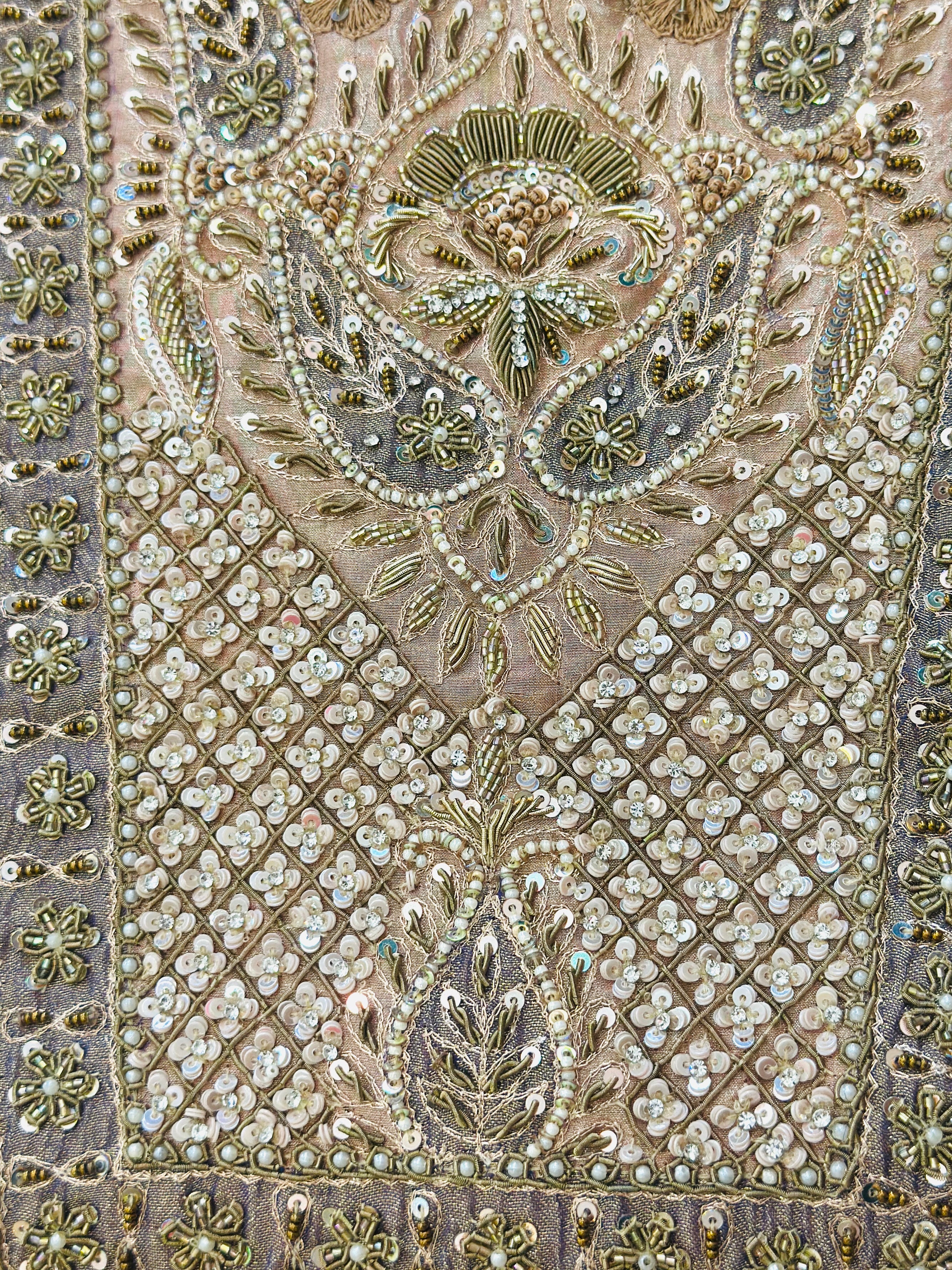 Premium Pure Zari Tissue Suit – Detailed with Handwork