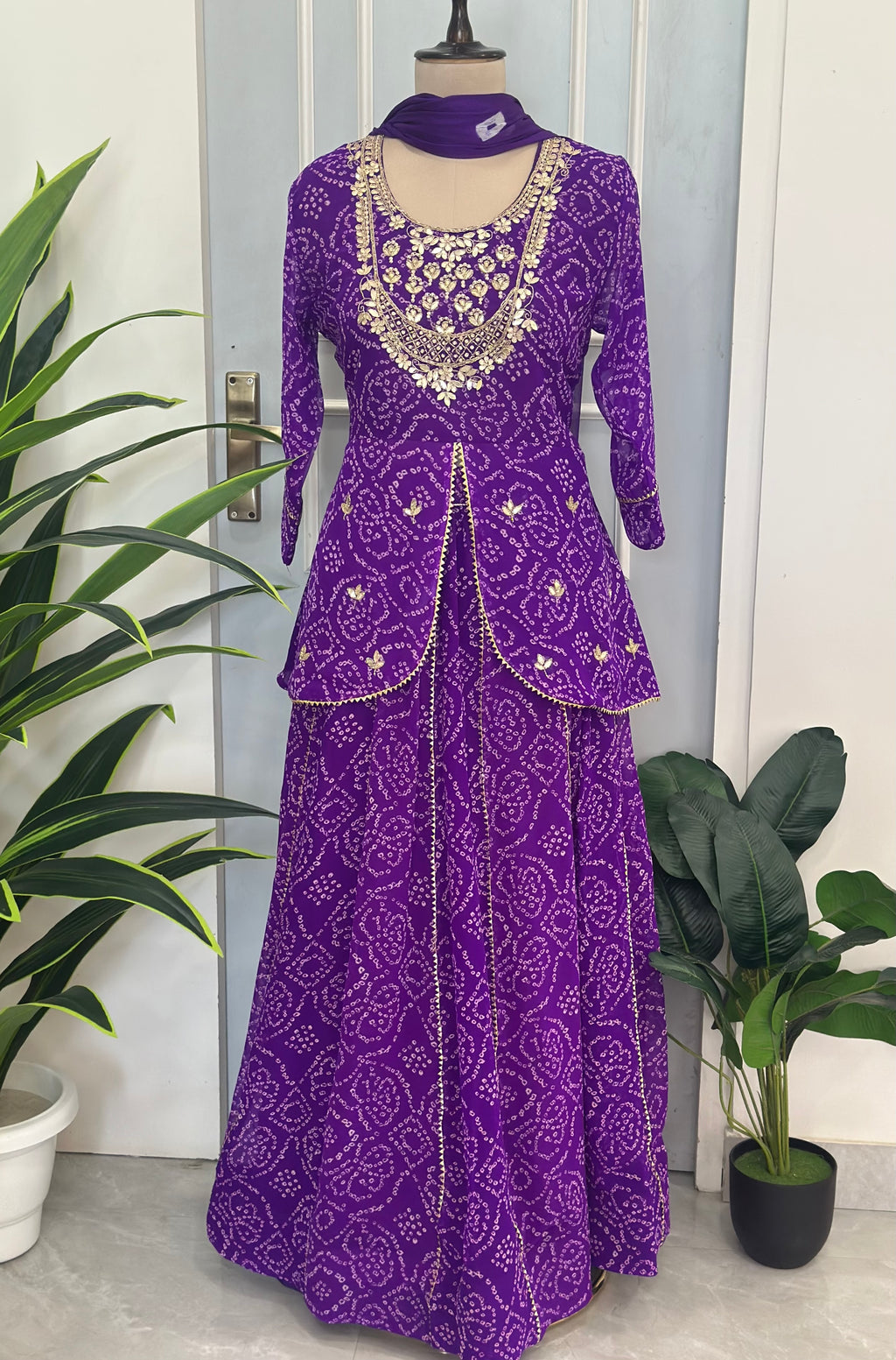 Bhandhej Handwork Peplum Skirt Set