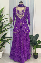 Bhandhej Handwork Peplum Skirt Set