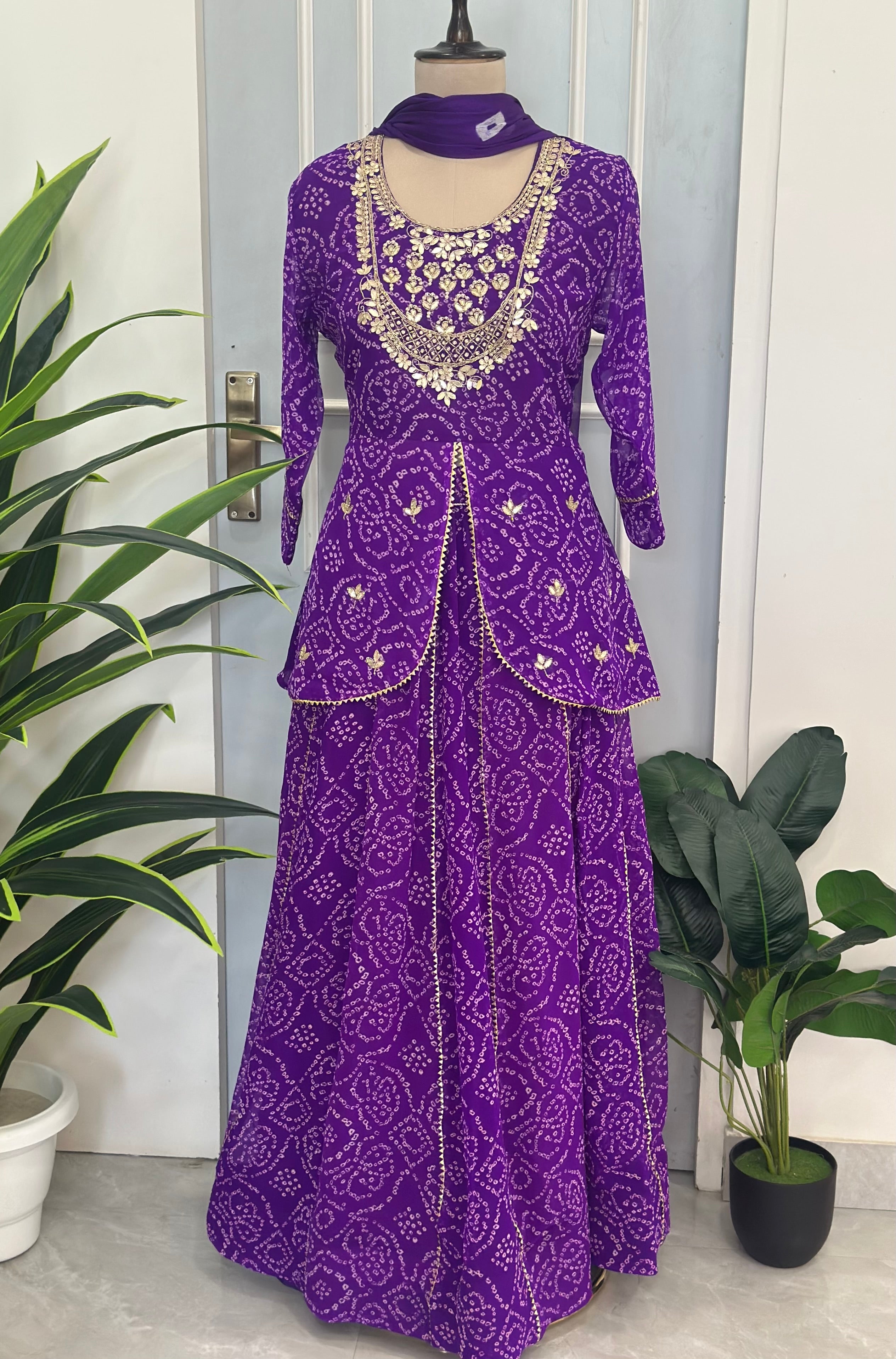 Bhandhej Handwork Peplum Skirt Set