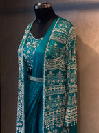 PRE-DRAPPED SAREE SHURG SET