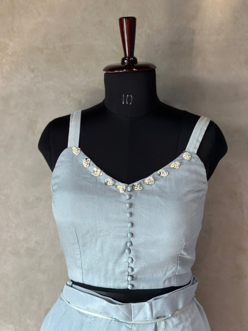 BEAUTIFUL PEARLS HANDWORK DESIGNER PLAZO SET