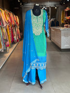 STRAIGHT BHANDEJ SUIT SET