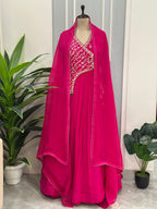 ✨ Graceful Handwork Anarkali Gown & Dupatta Ensemble ✨