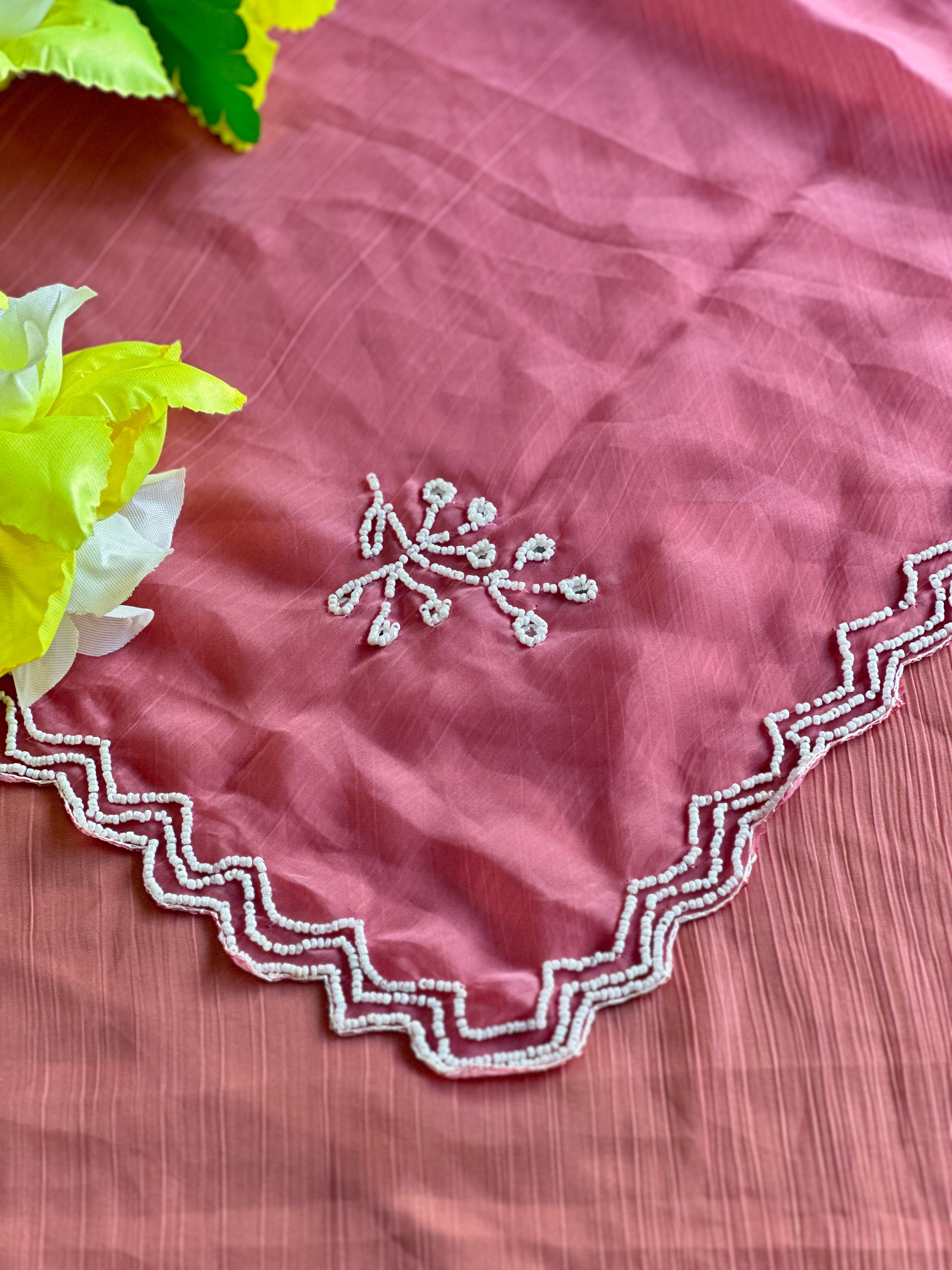 ✨🌸Gleam Soft Chiffon Saree🌸✨