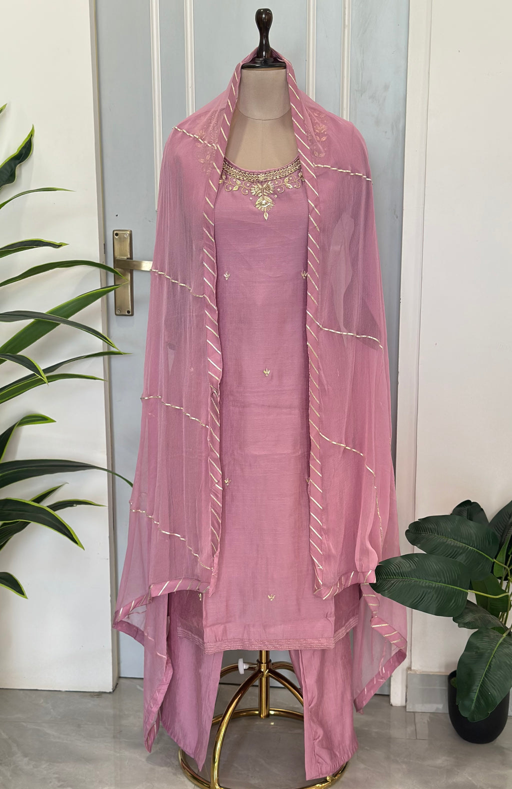 Neckline Elegance Kurta Set