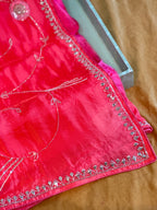 PREMIUM OMBRE JAAL HANDWORK SAREE