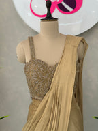 Premium Drape Saree With Beautiful Backless Blouse