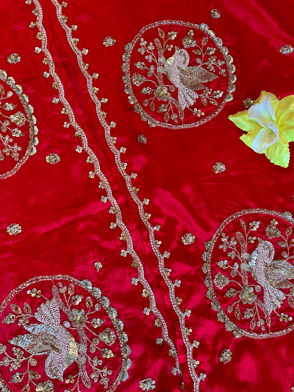 KARWACHOUTH SPECIAL HANDWORK SAREE