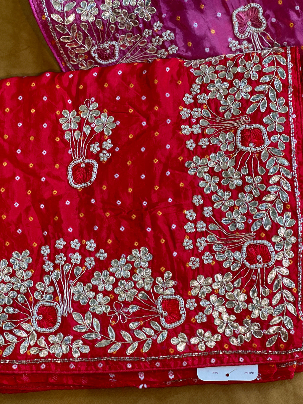 PREMIUM ZARDOSI HANDWORK BHANDEJ SAREE