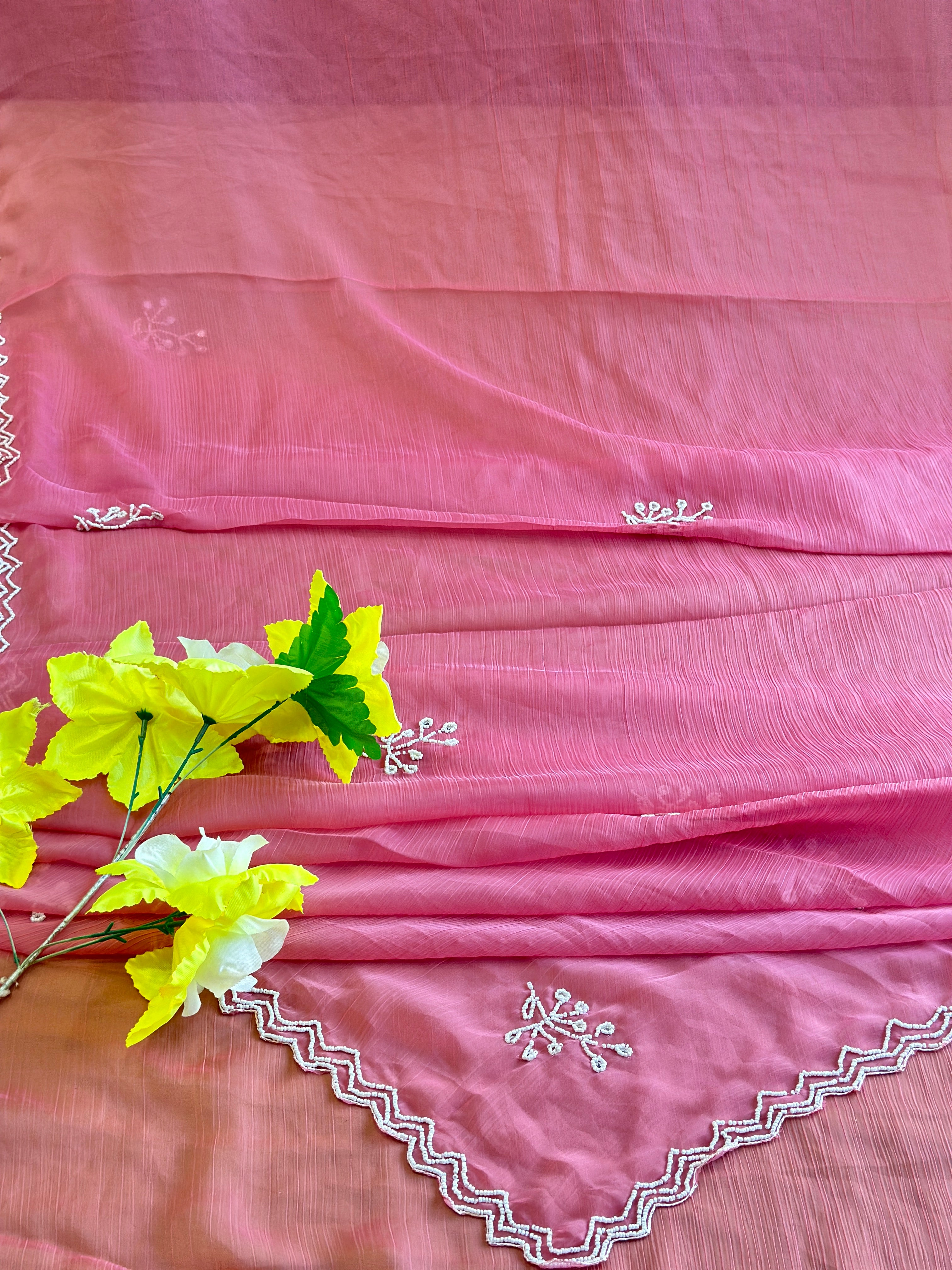 ✨🌸Gleam Soft Chiffon Saree🌸✨