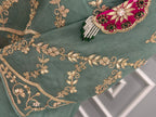 Elegant Handwork Kurta Palazzo Indo-western Set With Dupatta