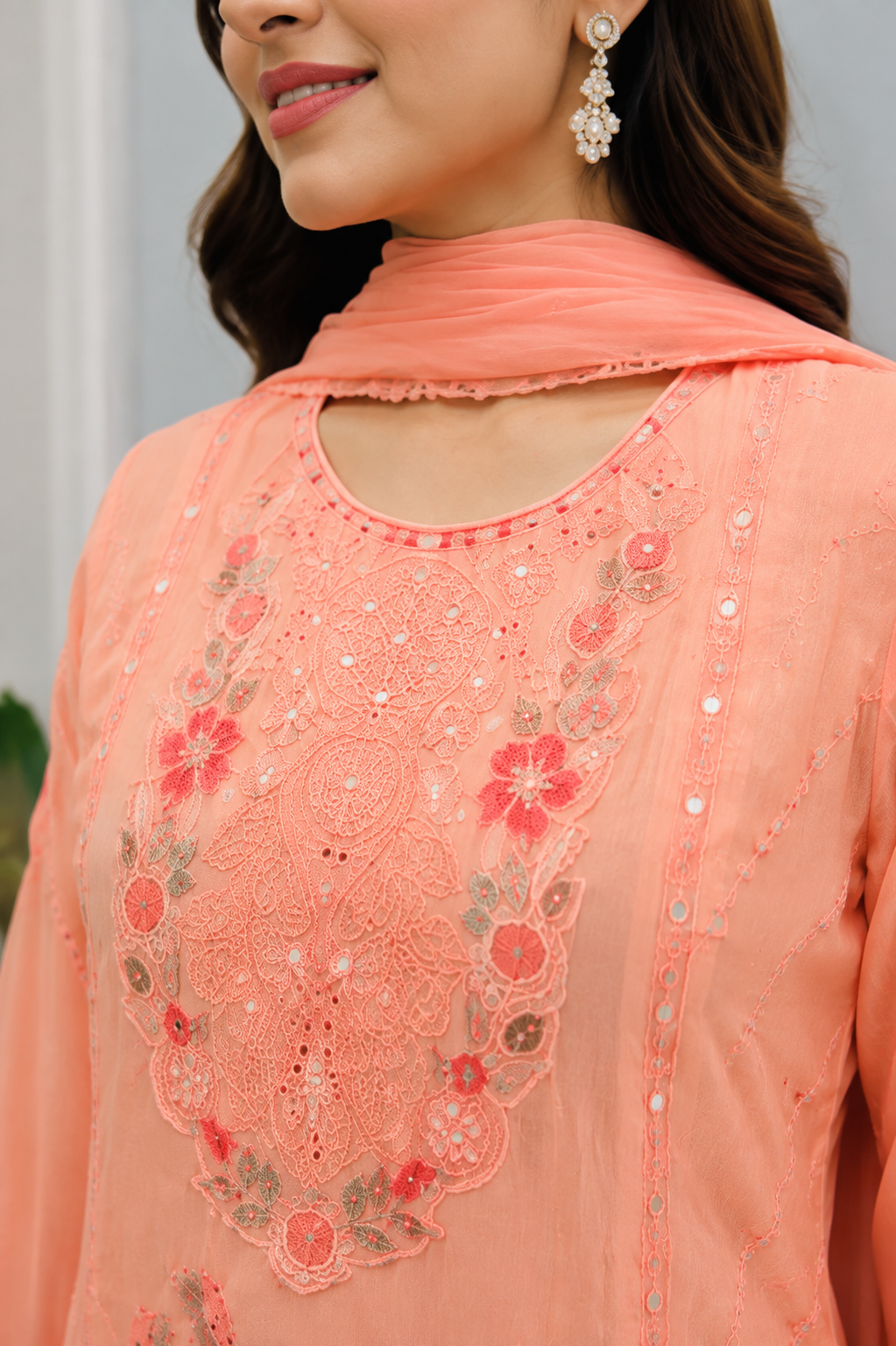 Graceful Floral Festive Suit Set