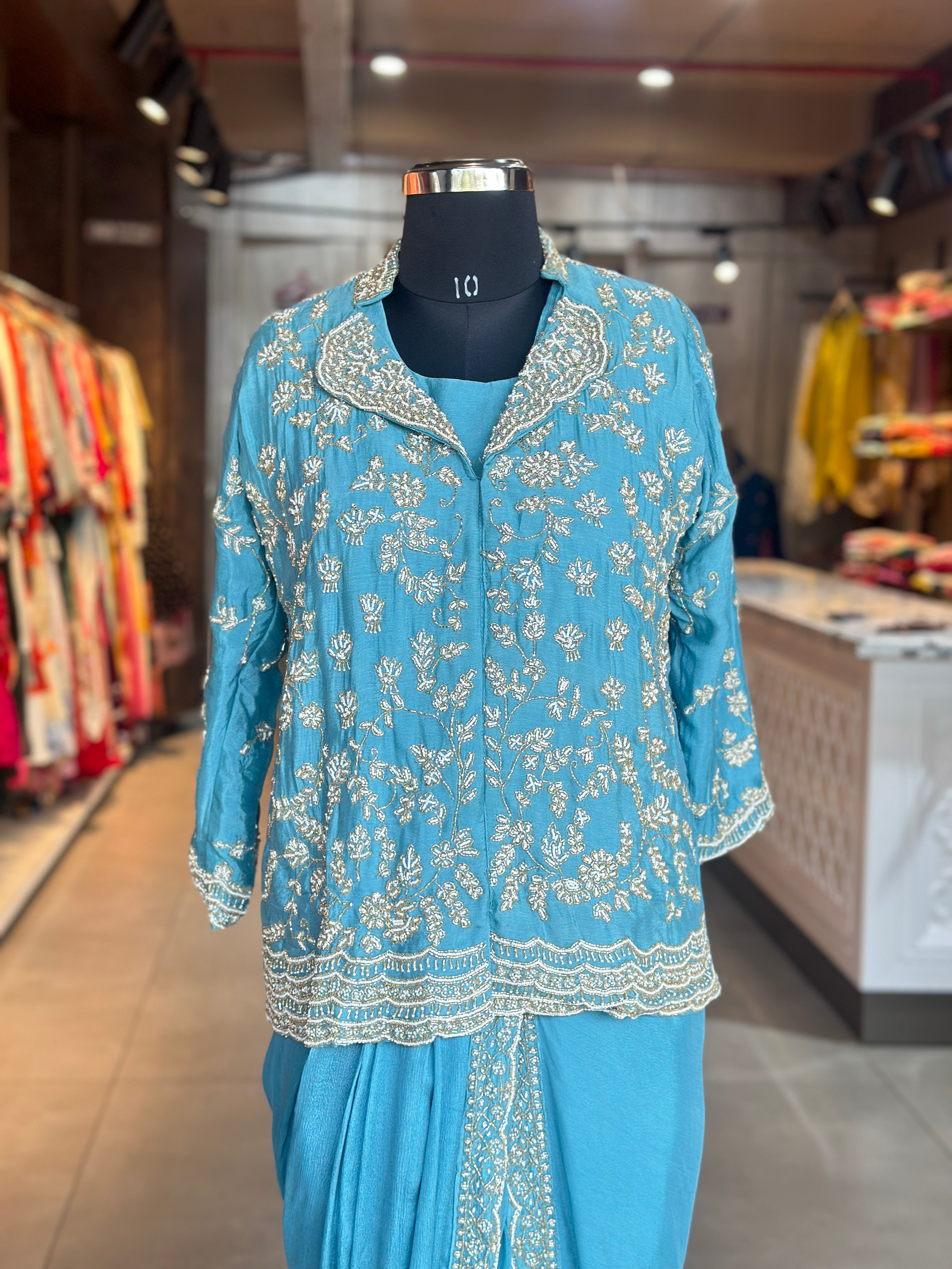 DRAPING WITH JACKET SET