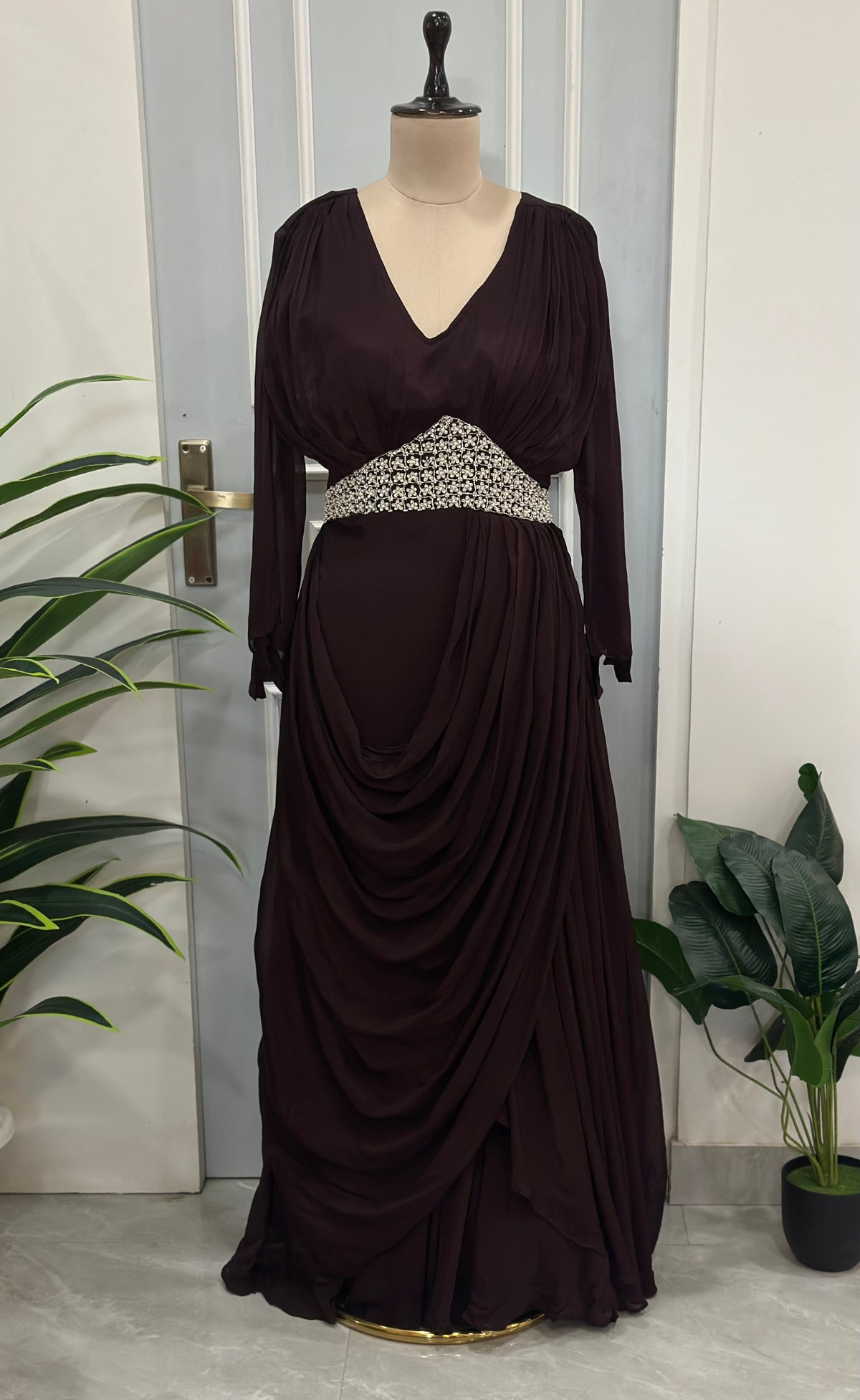 ✨ Moonlit Grace Designer Drape Dress ✨